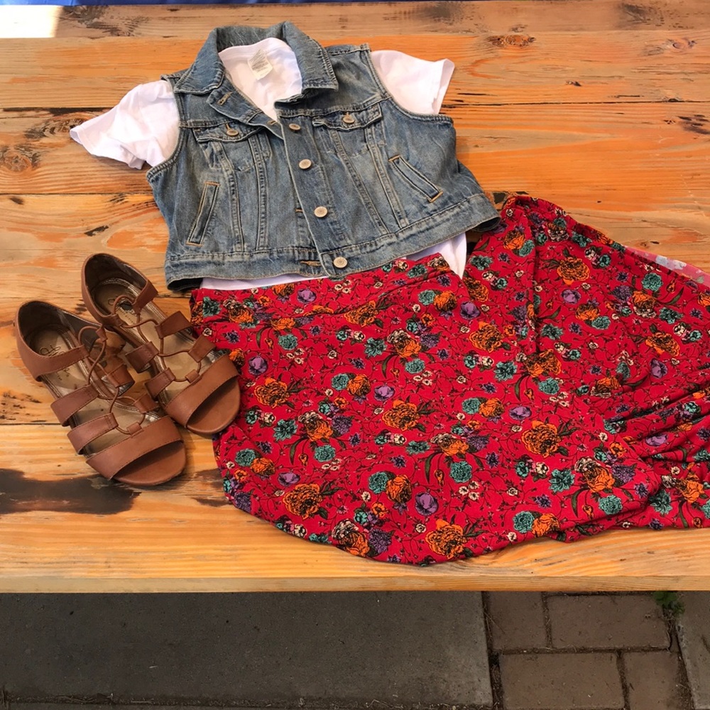 Lularoe XXS floral maxi skirt